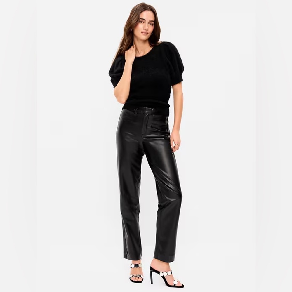 Old Navy Black Faux Leather Pants